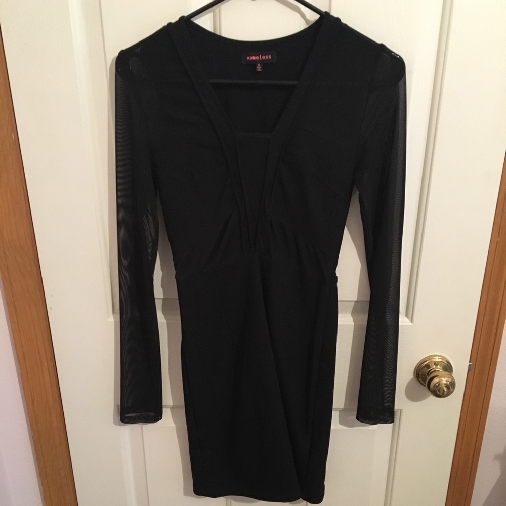 Black bodycon mini dress